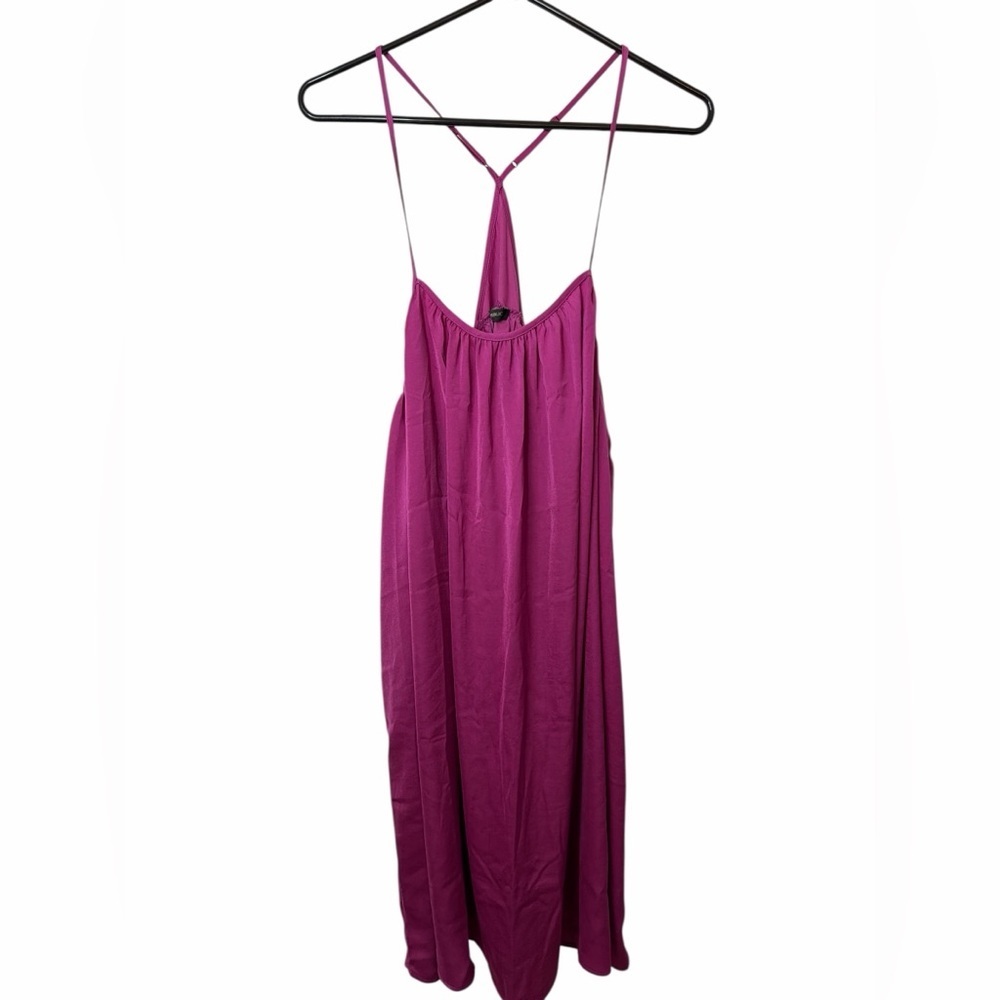 Banana Republic Magenta Racerback Spaghetti Strap Mini Dress